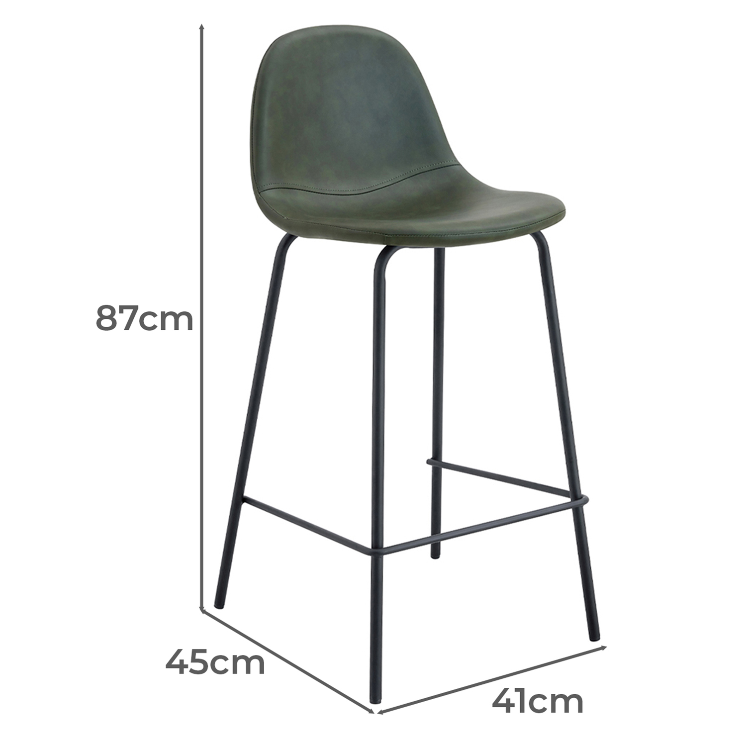 65cm Claire PU Leather Barstools