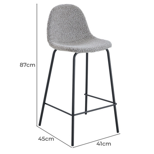 65cm Claire Boucle Barstools