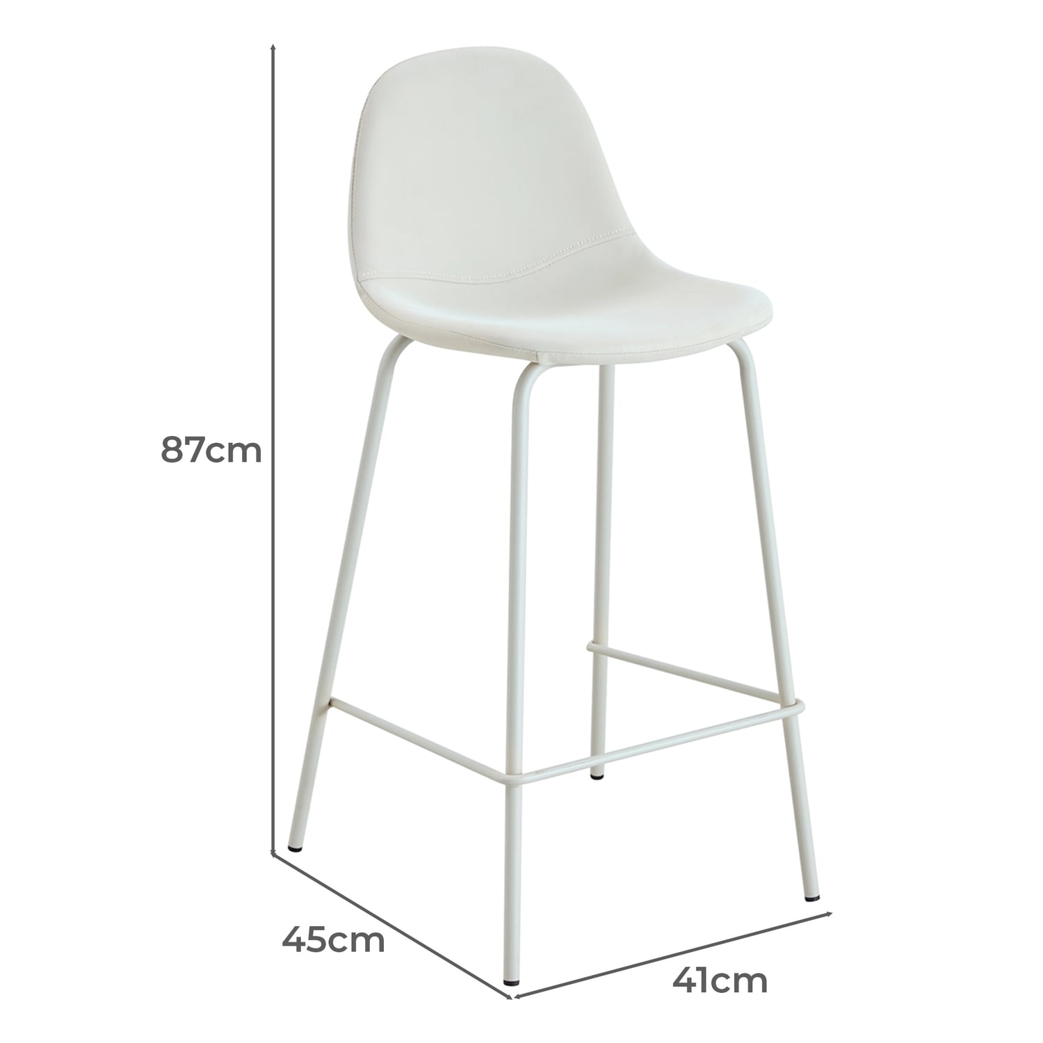 65cm Claire PU Leather Barstools