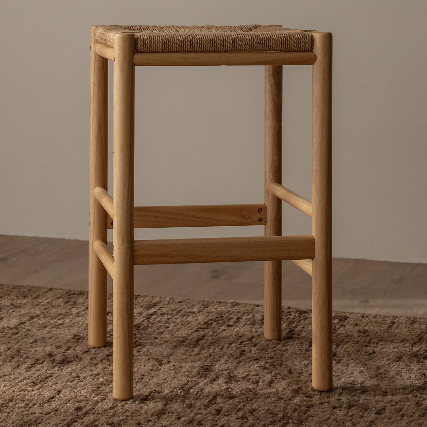66cm Zia Rubberwood Bar Stool