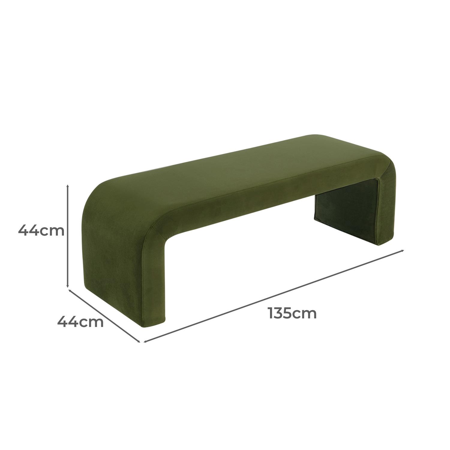 Trent Velvet Ottoman Bench