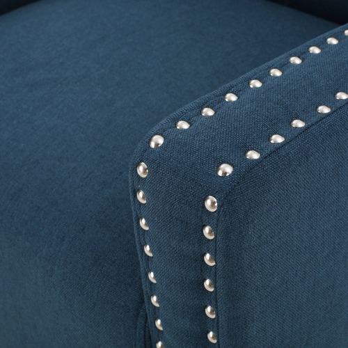 Dark Blue Camden Fabric Armchair