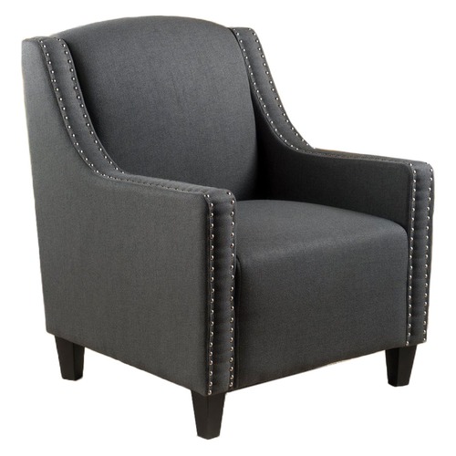 Dark Grey Davenport Fabric Armchair