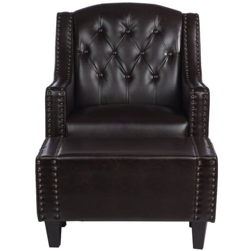 Elsternwick-Faux-Leather-Armchair-and-Footstool-Set