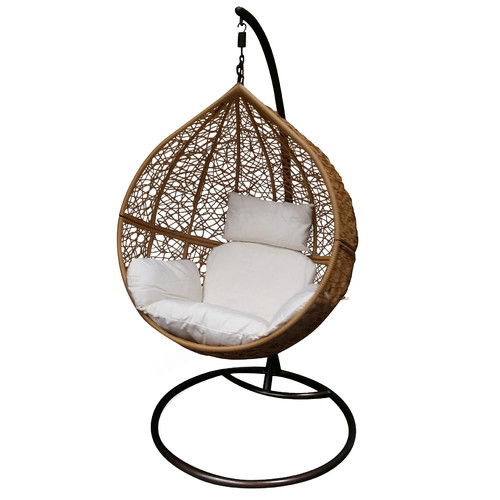 Light Brown Hanging Ball Chair Temple & ster