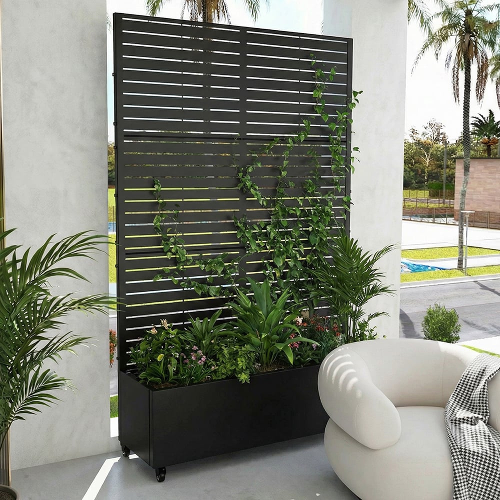 Sonnet Steel Trellis Planter