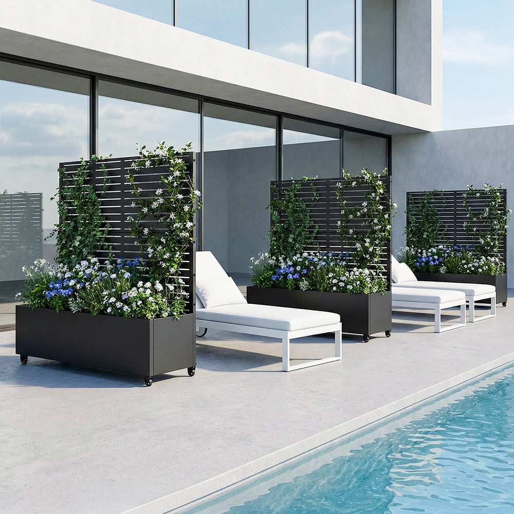 Tylan Steel Trellis Planter