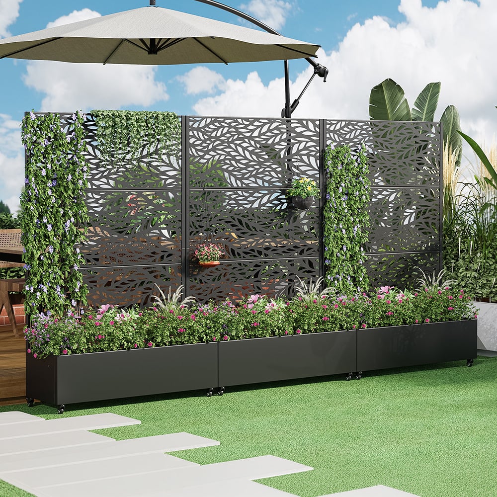 Cypress Steel Trellis Planter