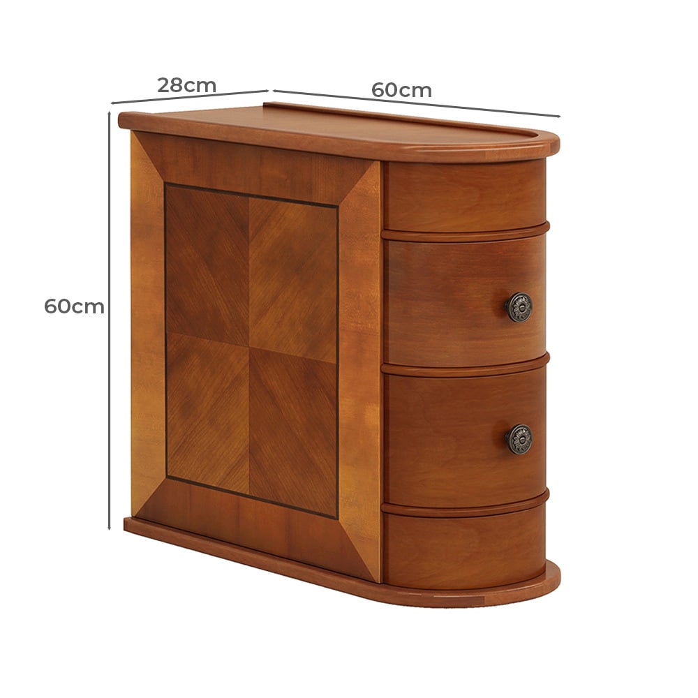 Nikola 2 Drawer Bedside Table