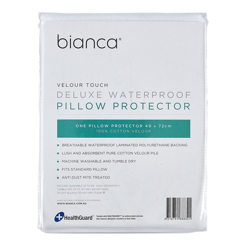 Velour Touch Waterproof Pillow Protectors