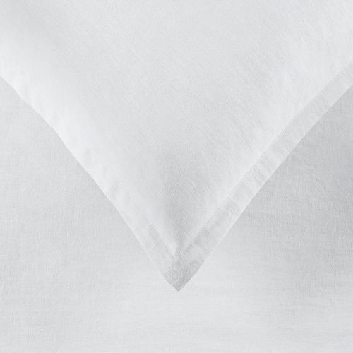 Bianca White Wellington LinenBlend Quilt Cover Set Temple & ster