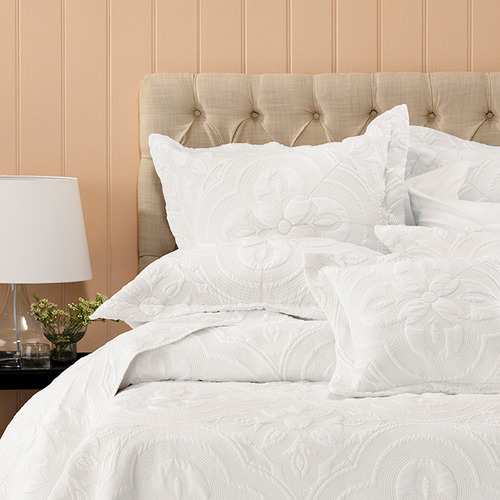 Bianca White Edna Bedspread Set | Temple & Webster