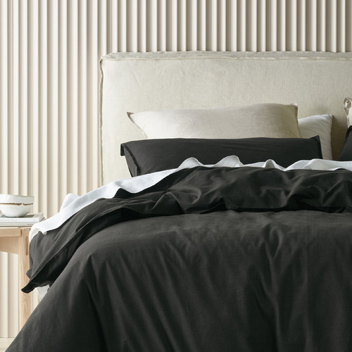 Charcoal Acacia Cotton Quilt Cover Set