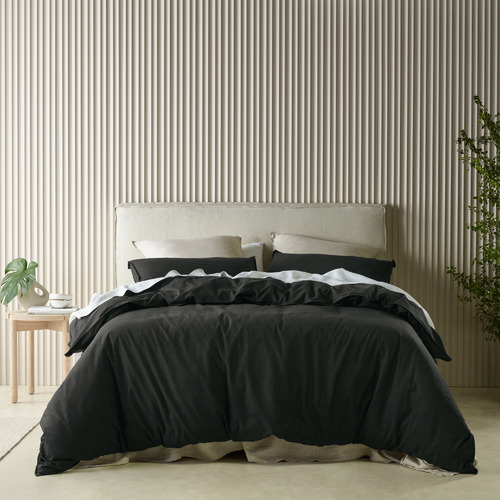 Charcoal Acacia Cotton Quilt Cover Set