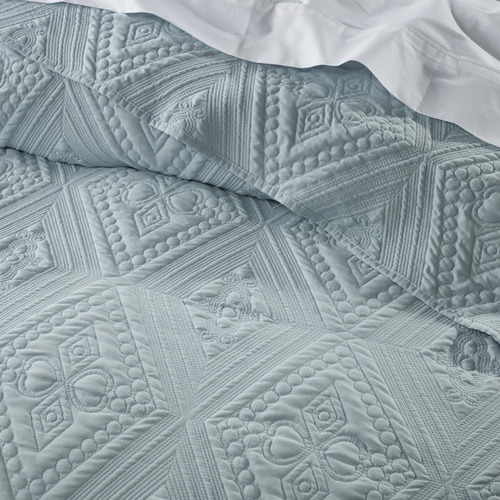 Bianca Sky Blue Aspen Bedspread Set 