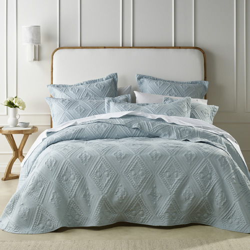 Sky Blue Aspen Bedspread Set