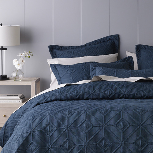 Navy Kazimir Coverlet Set