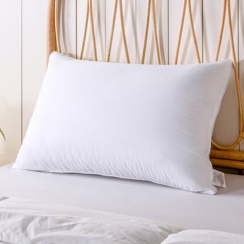 White Bamboo-Blend Medium Pillow