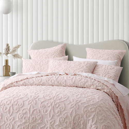 Blush Ella Cotton Chenille Bedspread Set
