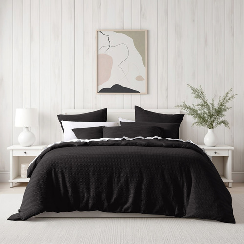 Chocolate Kahlani Cotton-Blend Quilt Cover Set
