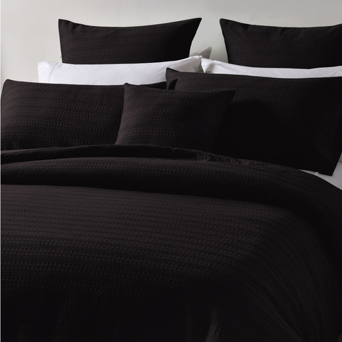 Chocolate Kahlani Cotton-Blend Quilt Cover Set