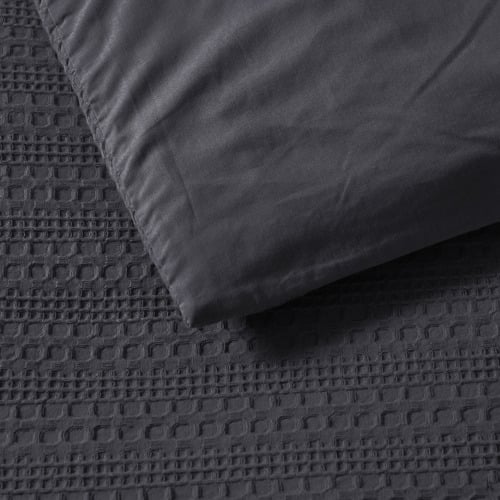 Charcoal Kahlani Cotton-Blend Quilt Cover Set
