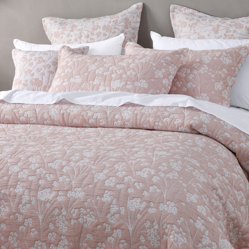 Blush Myra Cotton-Blend Bedspread Set