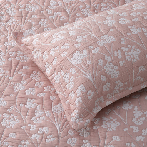 Blush Myra Cotton-Blend Bedspread Set