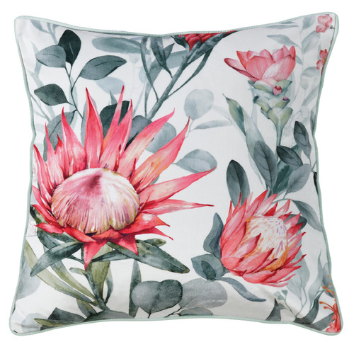 White Wellingrove Velvet Cushion