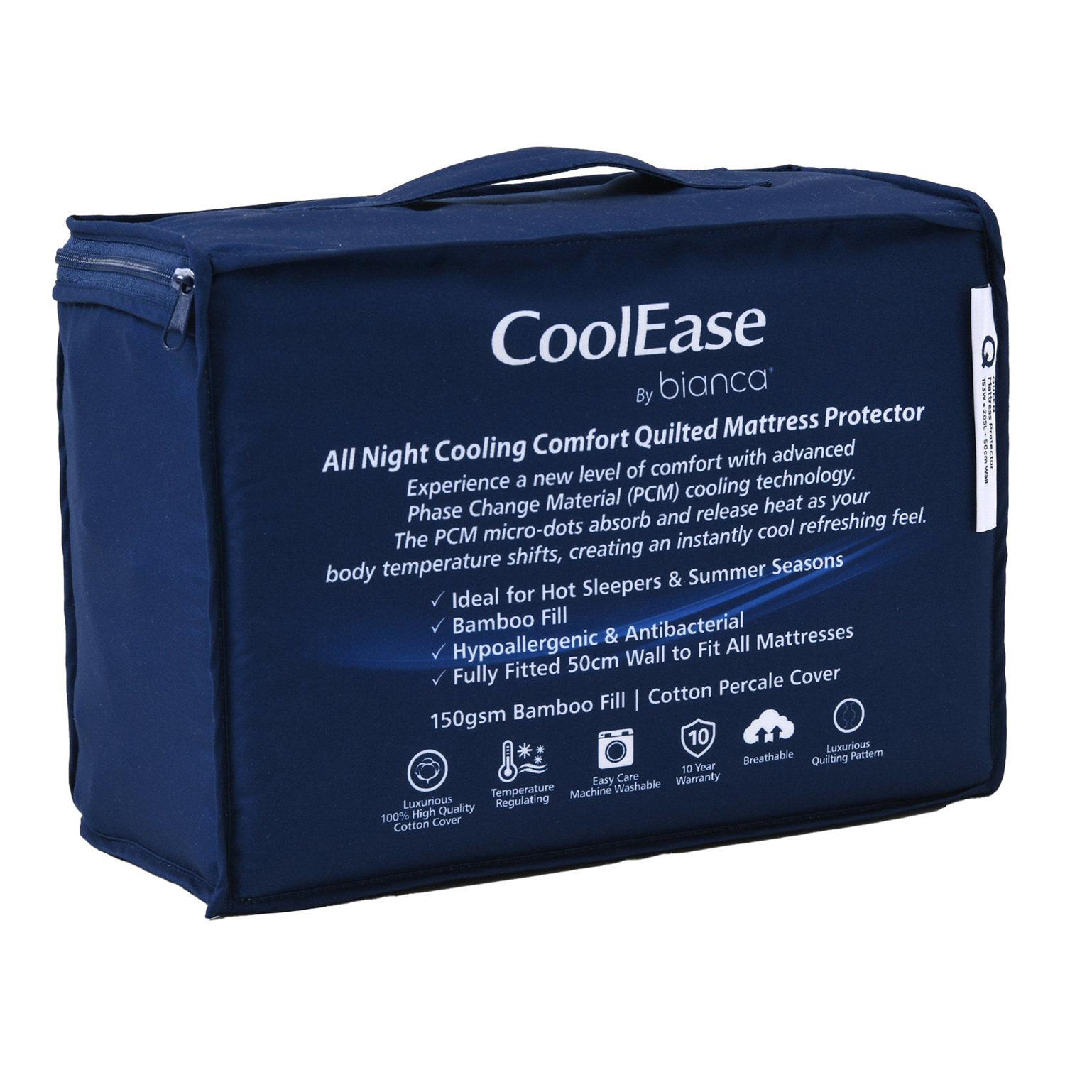 Cool Ease Cotton Percale & Bamboo Mattress Protector