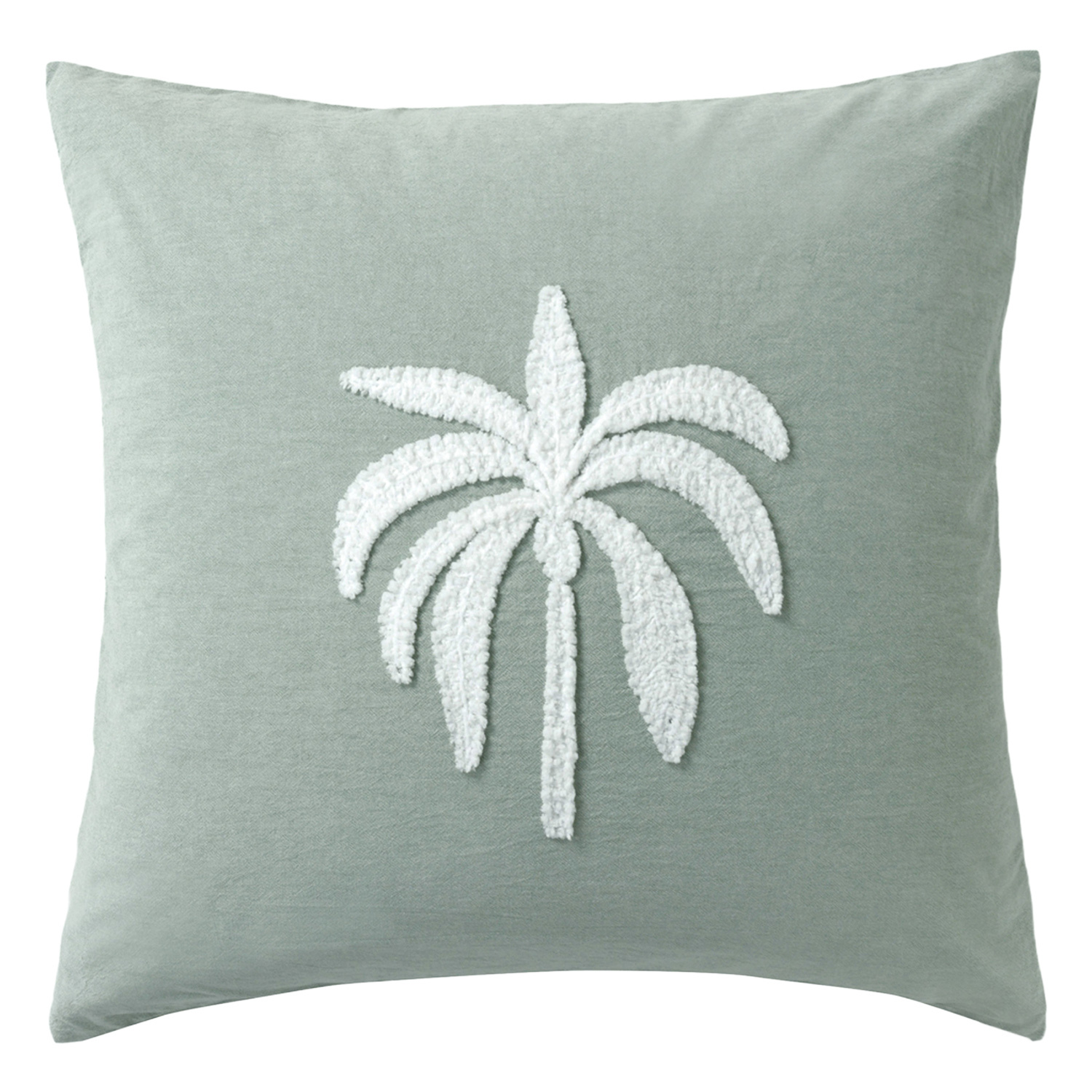 Sage Palm Cove Cotton European Pillowcase