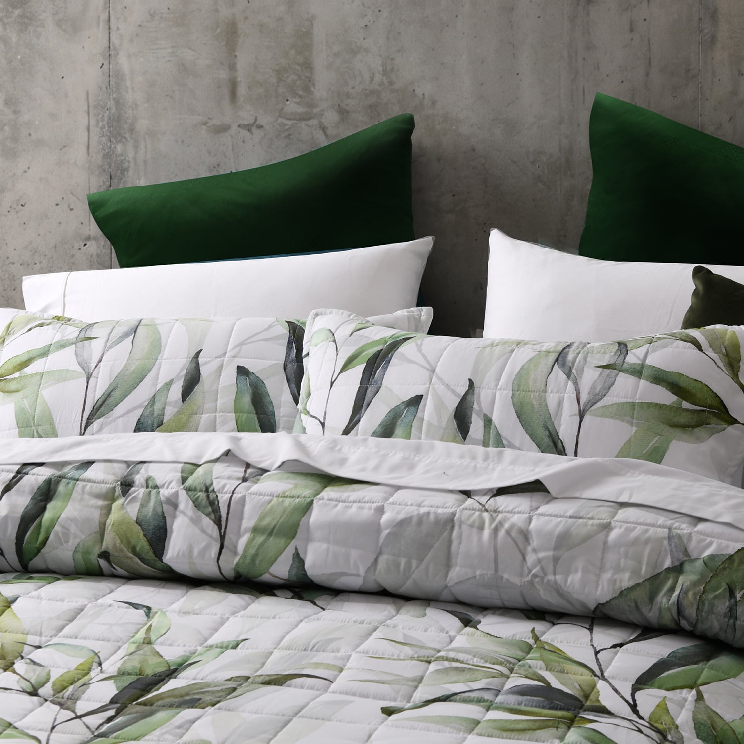 Forest Green Linden Coverlet Set