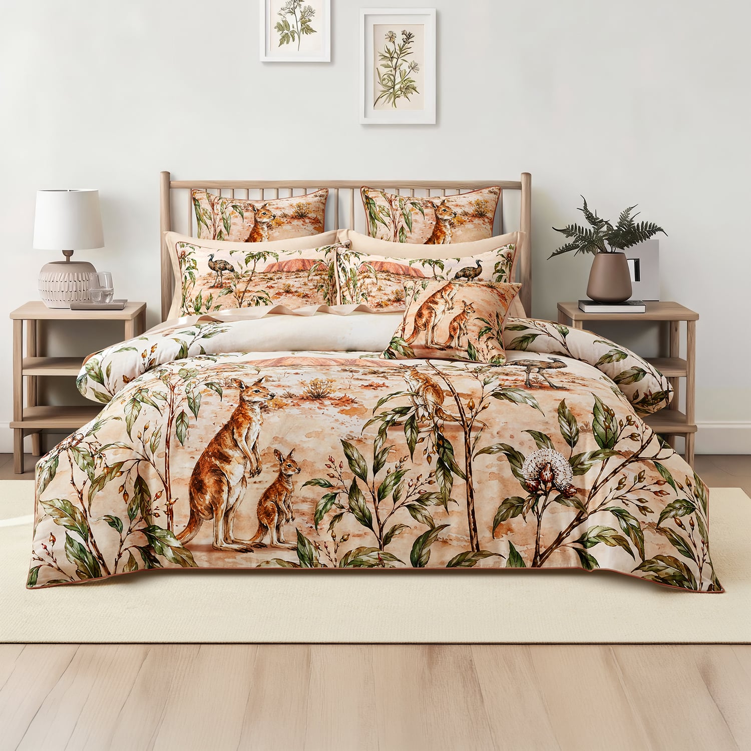 Natural Outback Cotton Sateen  Quilt Cover Set