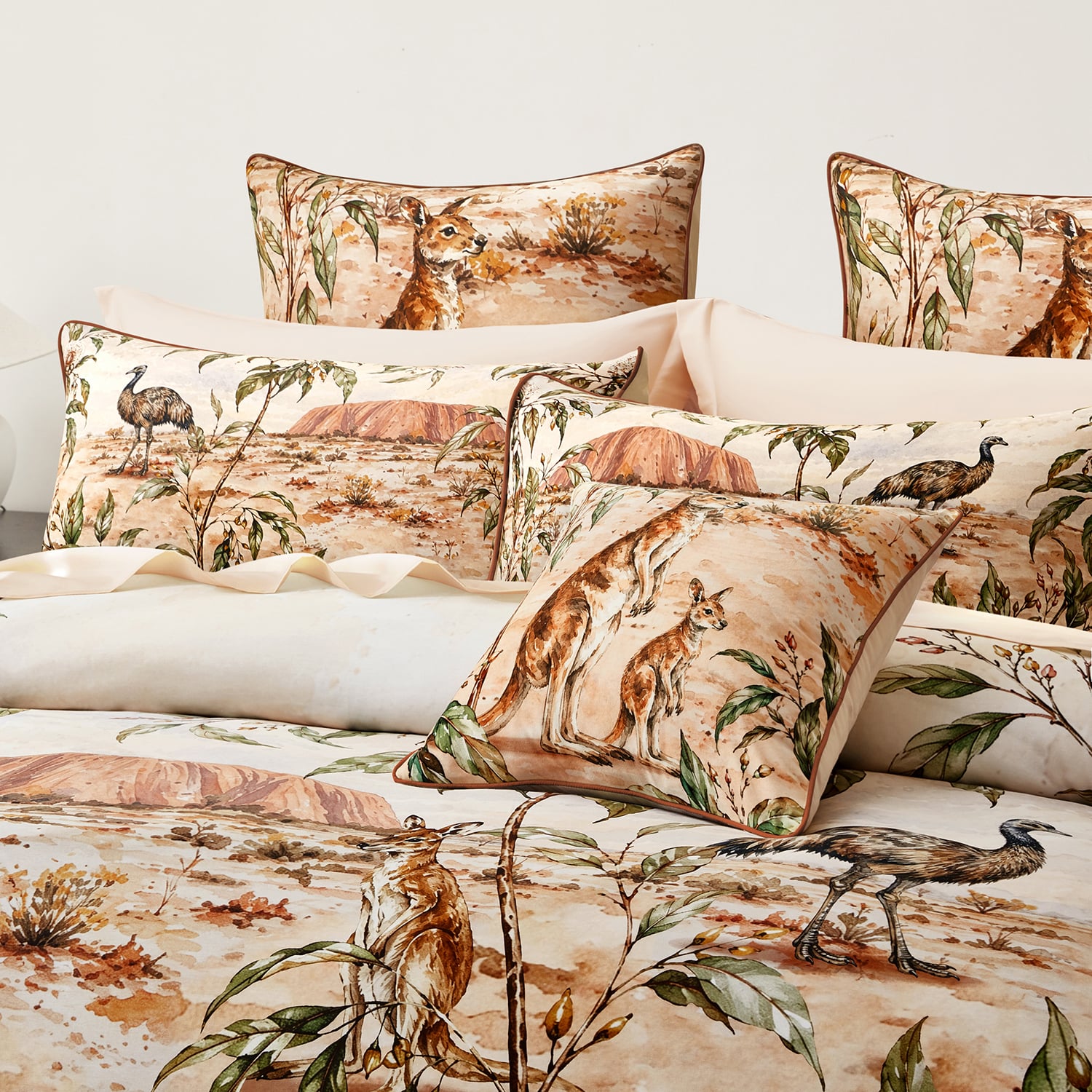 Natural Outback Cotton Sateen  Quilt Cover Set
