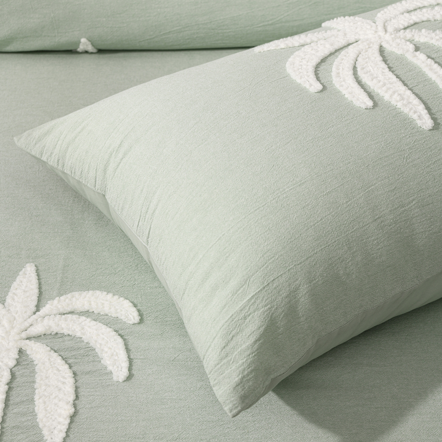 Sage Palm Cove Cotton  Quilt Cover Set