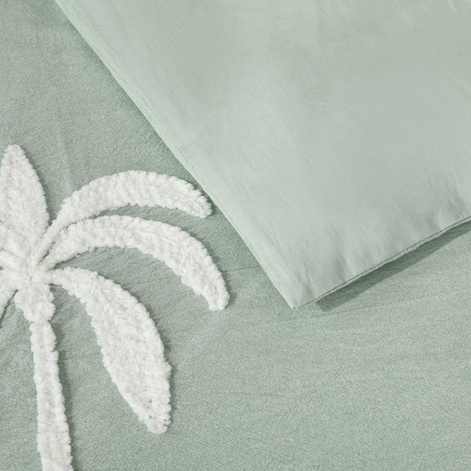 Sage Palm Cove Cotton  Quilt Cover Set