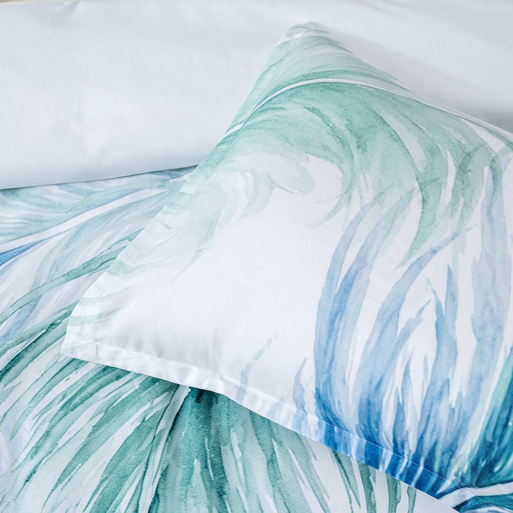 Turquoise Wynn Cotton Sateen  Quilt Cover Set