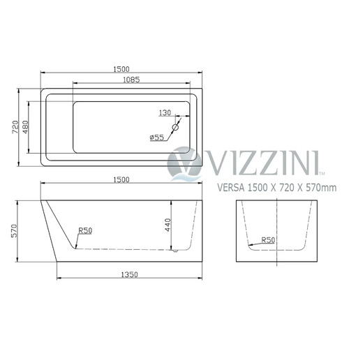 Versa Freestanding Shower Bath