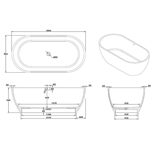 Alberta Stone Free Standing Bath