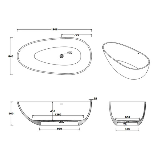 Luciana Stone Free Standing Bath