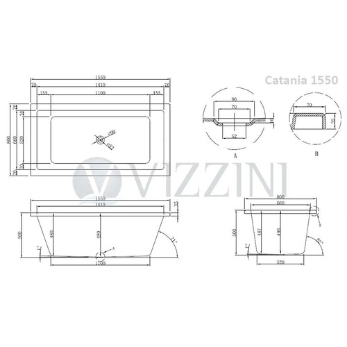Catania Bath Tub