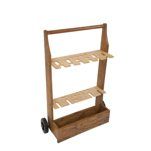 Wooden Croquet Storage Trolley