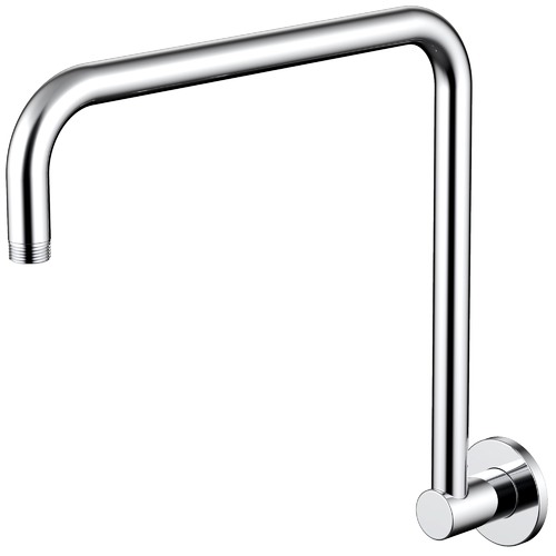 Rounded Gooseneck Shower Arm Temple, Extended Shower Arm