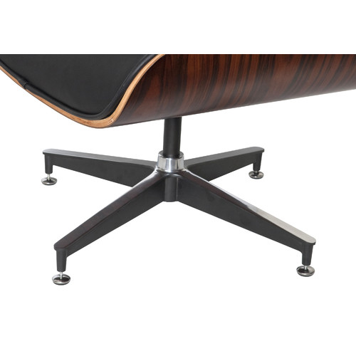 Milan Direct Eames Premium Leather Replica Lounge Chair & Ottoman