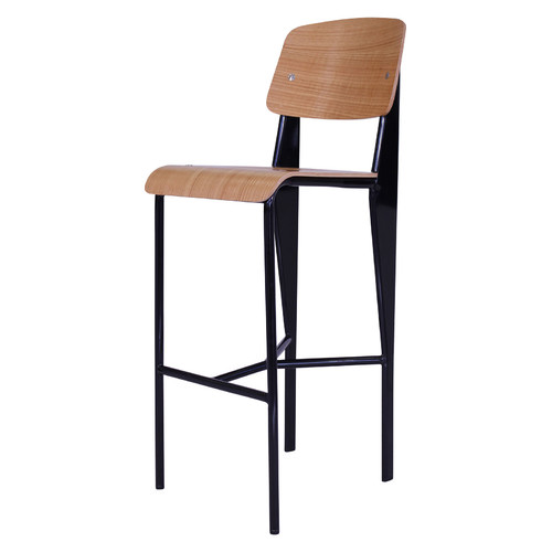 Jean Prouve Replica Standard Bar Stool | Temple & Webster