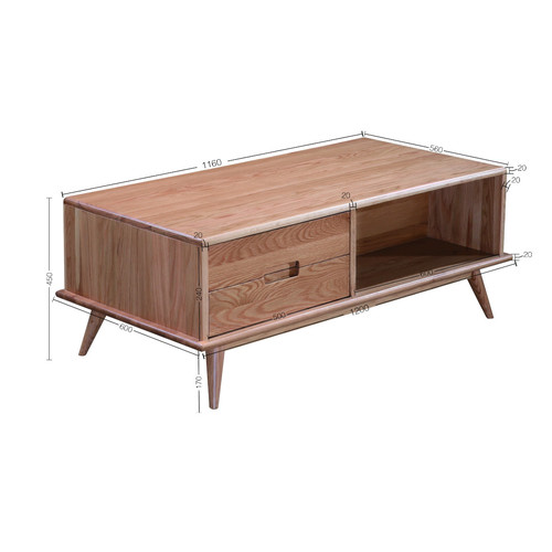 Oscar Oak Coffee Table Temple & Webster