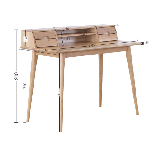 Temple & Webster Oscar Oak Scandinavian Style Desk