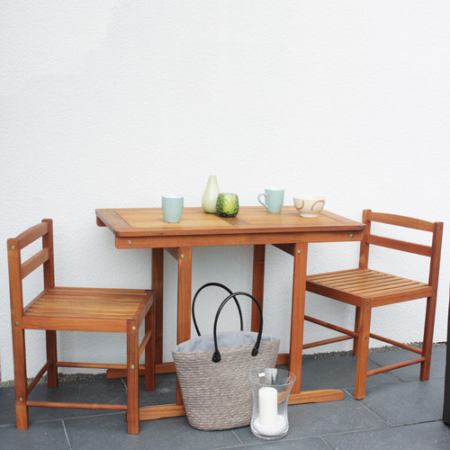 Temple & ster Marbella Outdoor Timber Furniture 3 Piece Patio Set