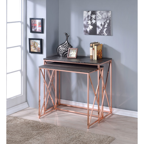 Temple & Webster Audrey Nesting Console Desk Tables & Reviews