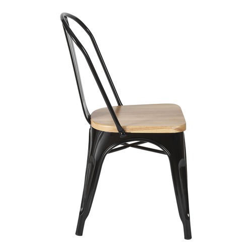 Milan Direct Tolix Replica Chair with Timber Seat